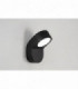 1 Light Outdoor Low Energy Wall Light Black IP44