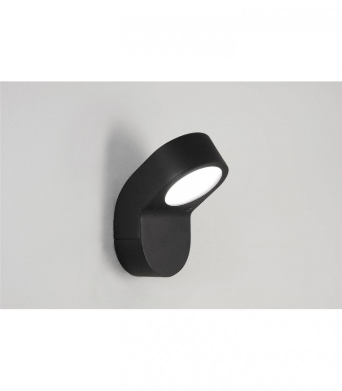 1 Light Outdoor Low Energy Wall Light Black IP44