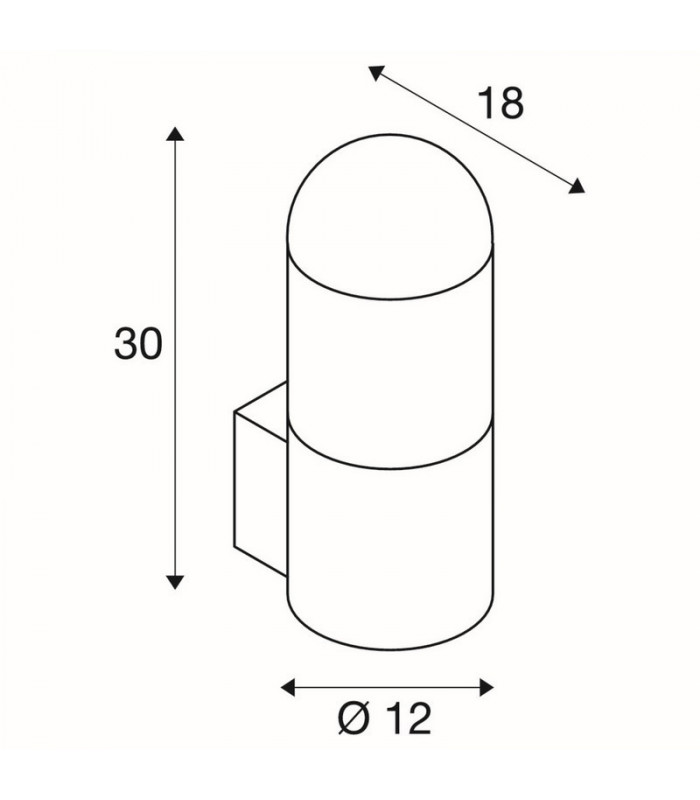 1 Light Wall Light, Anthracite, E27, Ip54