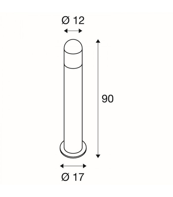 1 Light C-Pol Bollard Light, Anthracite, E27, Ip54