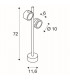 2 Light Outdoor Floor Stand, Anthracite, Gx53, Ip44