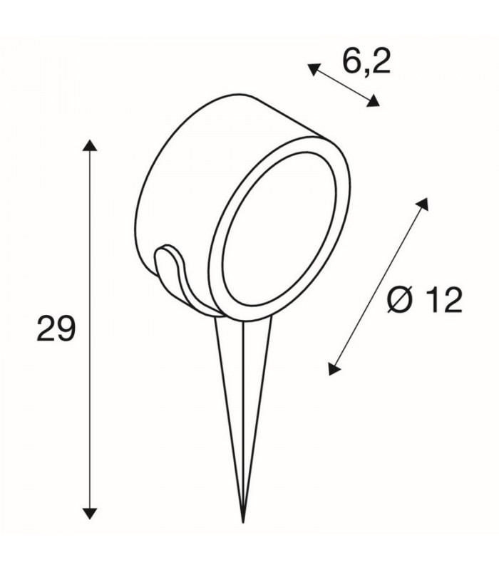 1 Light Sitra 360 Spike, Anthracite, Gx53, Ip44