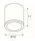1 Light Ceiling Light, Round, White, Gx53, Ip44