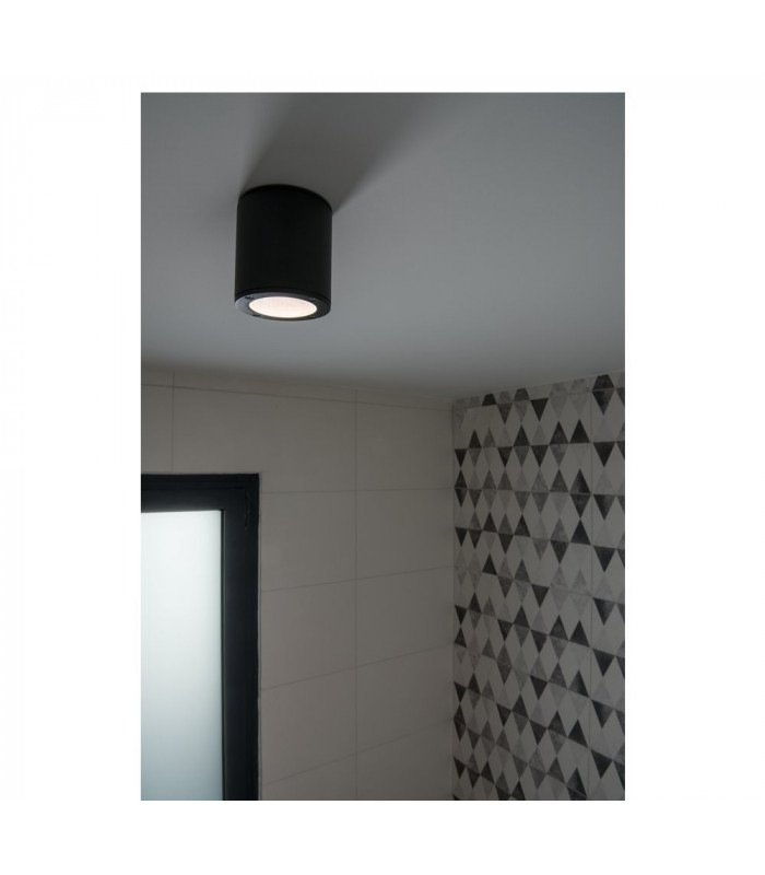 1 Light Ceiling Light, Round, Anthracite, Gx53, Ip44