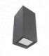 2 Light Outdoor Up Down Wall Light Urban Grey IP65, GU10