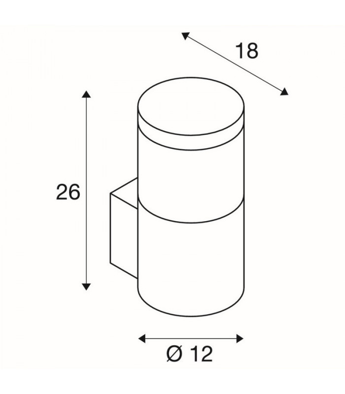 1 Light Round, Anthracite, E27, Ip54