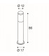 1 Light Floor Stand, Round, Anthracite, E27, Ip54