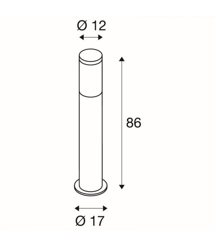 1 Light Floor Stand, Round, Anthracite, E27, Ip54