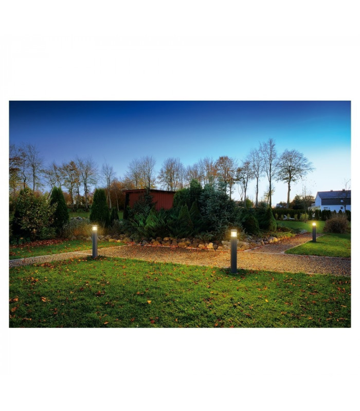 1 Light Floor Stand, Round, Anthracite, E27, Ip54