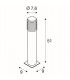 1 Light Big Nails Plus 50 Bollard Light, Stainless Steel 304, E27, Ip44