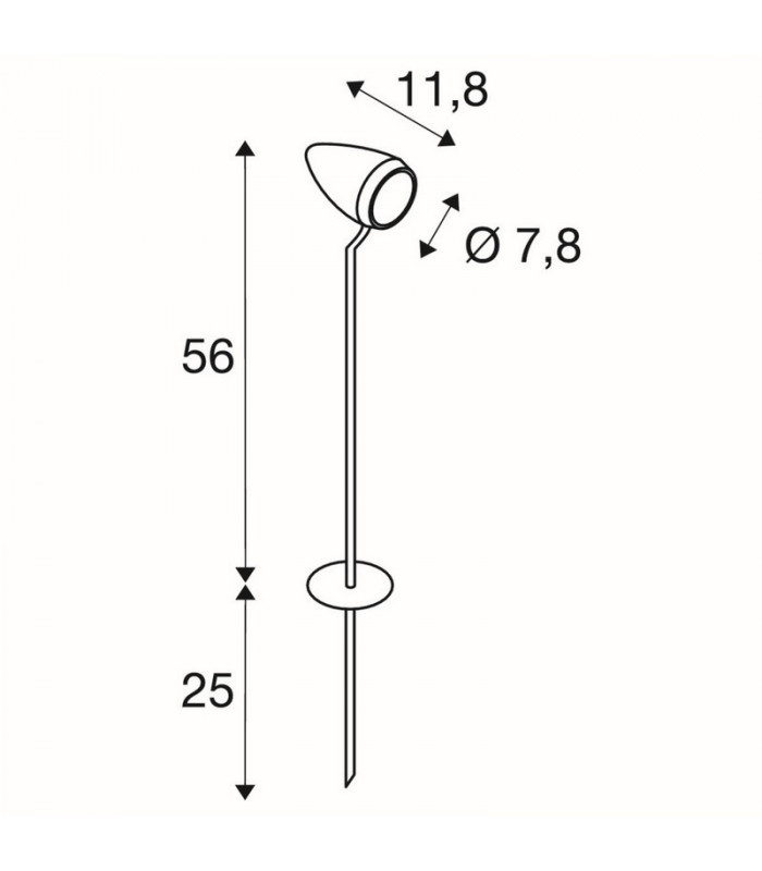 1 Light Spot 80 Spike Light, Stainless Steel 304, Gu10, Ip65
