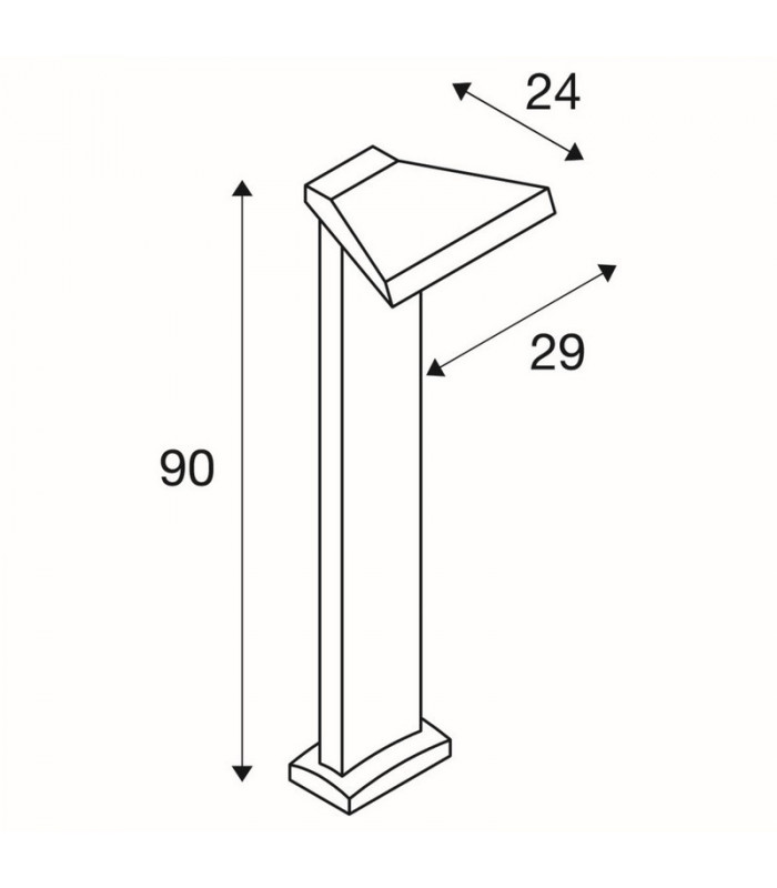 Floor Stand, Anthracite, 10W Smd Led, 3000K, Ip44