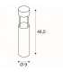 Slots 45 Bollard, Anthracite, 6.3W Cob Led, 3000K, Ip44