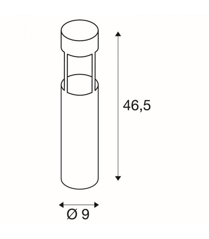 Slots 45 Bollard, Anthracite, 6.3W Cob Led, 3000K, Ip44