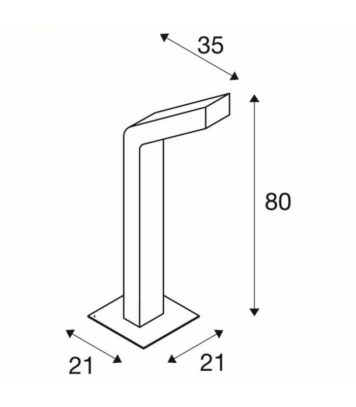Outdoor Floor Stand, Led, Medium, Anthracite, IP55