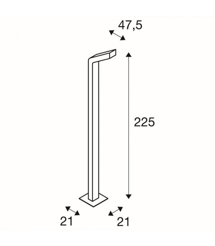Outdoor Floor Stand, Led, Large, Anthracite, IP55