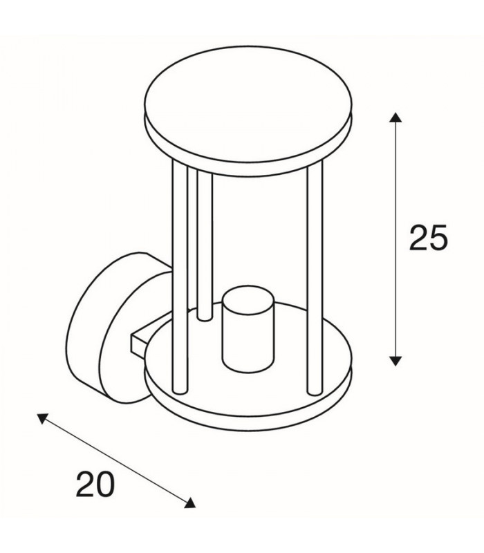 1 Light Round, Anthracite, Clear Glass, IP55, E27