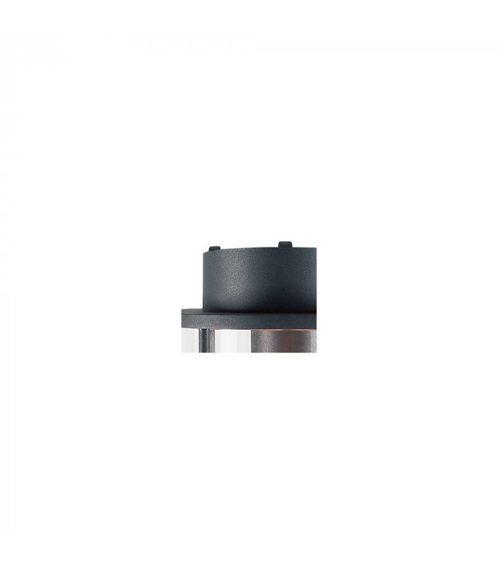 1 Light Outdoor Ceiling Light, A60, Round, Anthracite, Clear Glass, IP44, E27