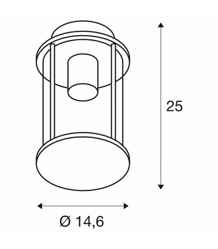 1 Light Outdoor Pendant, Anthracite, Includes 5M Chain And Connection Cable With Open Cable End, Ip44, E27