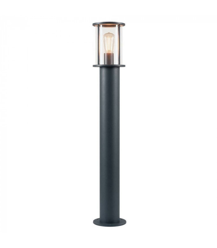 1 Light Floor Stand, A60, Round, Anthracite, Clear Glass, IP55, E27