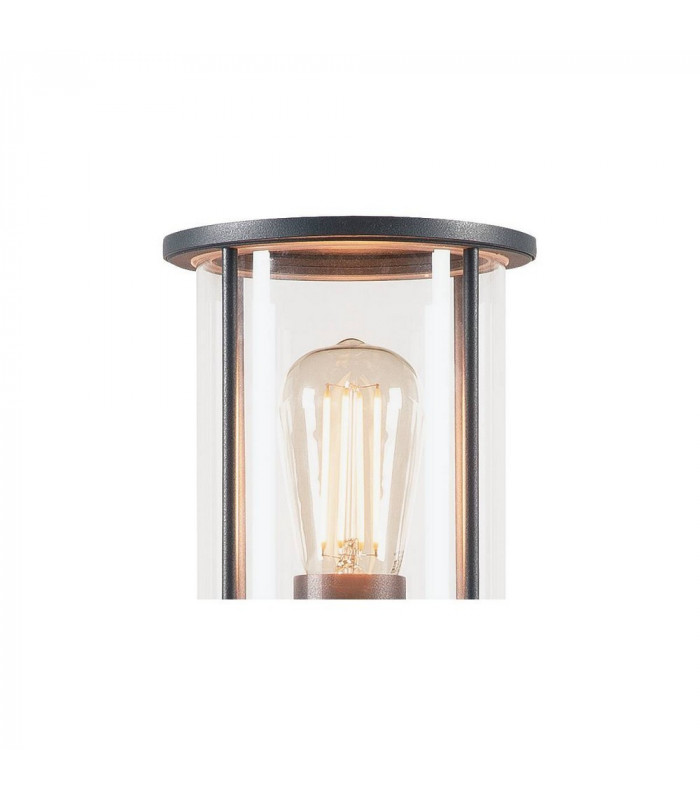 1 Light Floor Stand, A60, Round, Anthracite, Clear Glass, IP55, E27