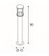1 Light Floor Stand, A60, Round, Anthracite, Clear Glass, IP55, E27