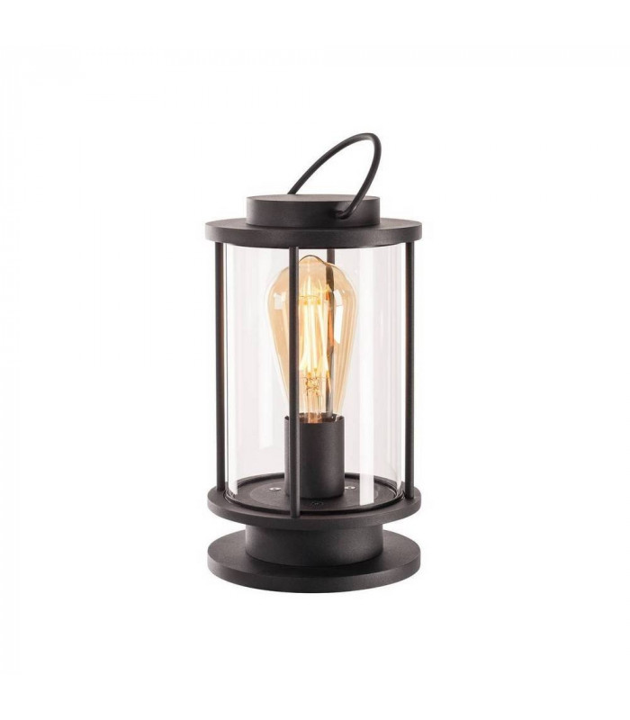1 Light Outdoor Table Lamp, Incl.Connection Lead And Shock-Proof Mains Plug, Anthracite, Ip44, E27