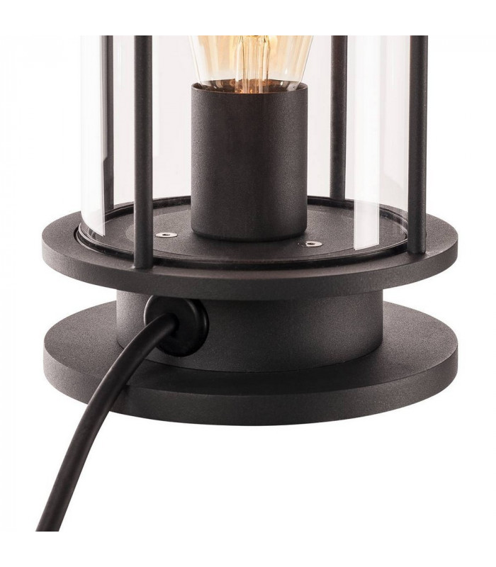 1 Light Outdoor Table Lamp, Incl.Connection Lead And Shock-Proof Mains Plug, Anthracite, Ip44, E27