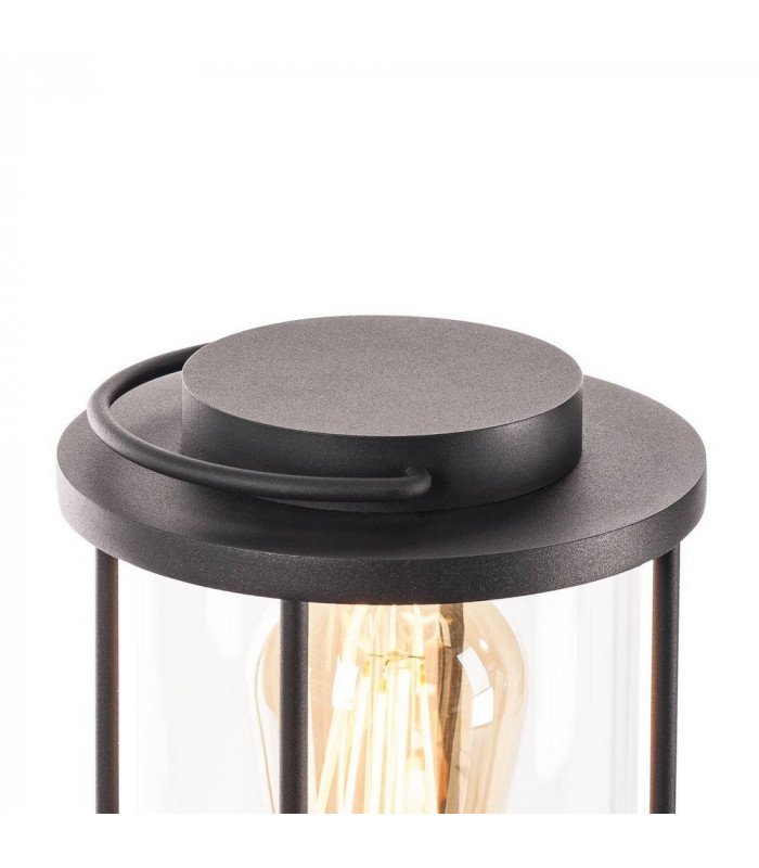1 Light Outdoor Table Lamp, Incl.Connection Lead And Shock-Proof Mains Plug, Anthracite, Ip44, E27