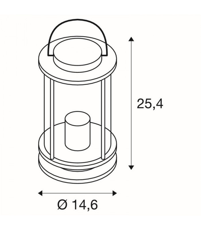 1 Light Outdoor Table Lamp, Incl.Connection Lead And Shock-Proof Mains Plug, Anthracite, Ip44, E27