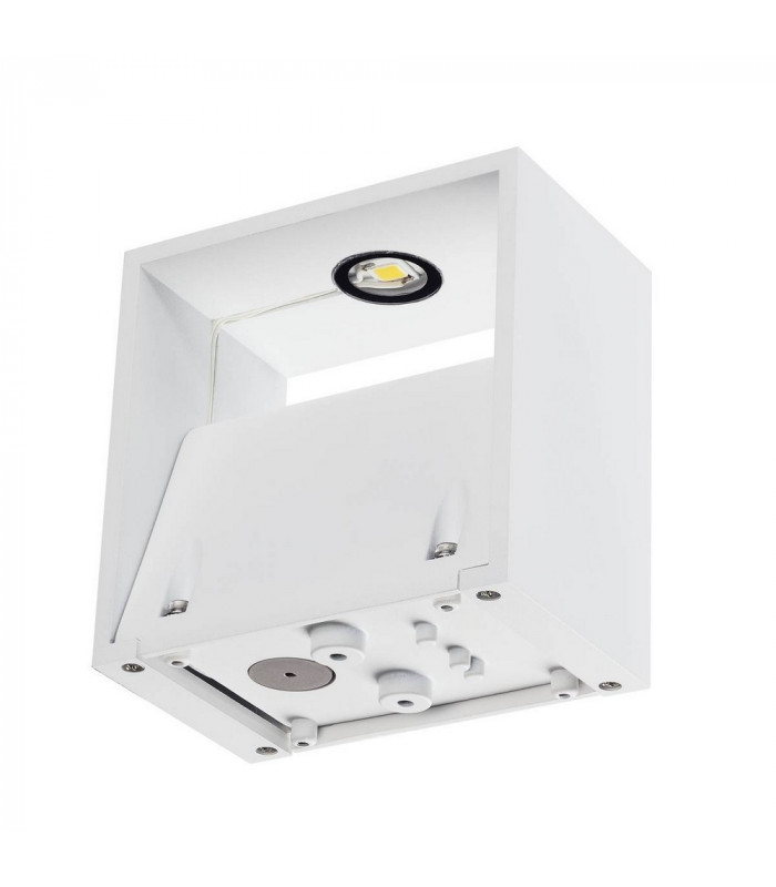 Outdoor Square Wall Light, White, 3.2W Cob Led, 3000K, Ip44, Up, Down