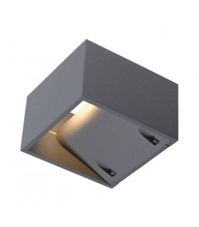 Outdoor Square Wall Light, Anthracite, 3.2W Cob Led, 3000K, Ip44, Up, Down