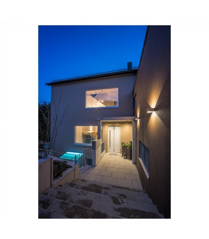 Outdoor Square Wall Light, Anthracite, 3.2W Cob Led, 3000K, Ip44, Up, Down