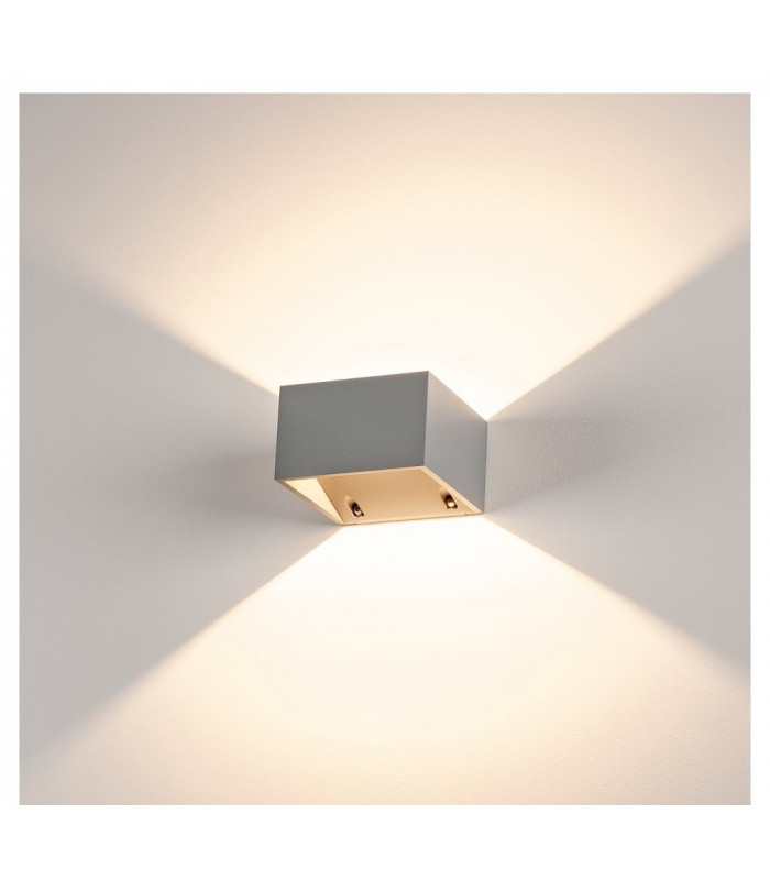 Outdoor Square Wall Light, Anthracite, 3.2W Cob Led, 3000K, Ip44, Up, Down