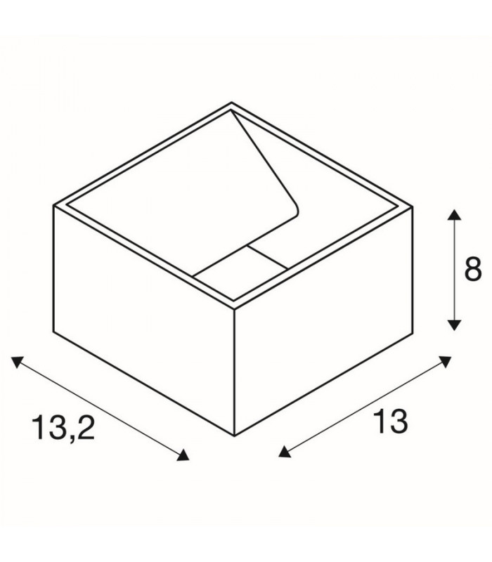 Outdoor Square Wall Light Shape, White, 6X 1W Led, 3000K, Ip54
