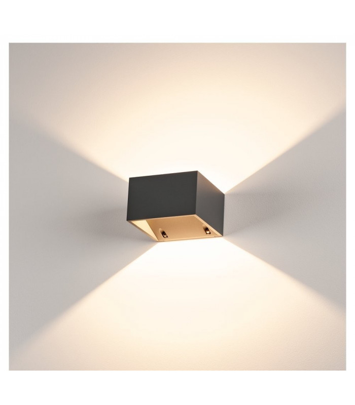 Outdoor Square Wall Light Shape, White, 6X 1W Led, 3000K, Ip54
