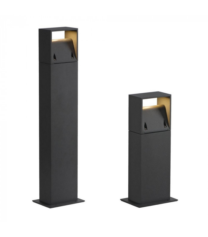 Outdoor Floor Stand, Square, Anthracite, 6W Led, 3000K, Ip44