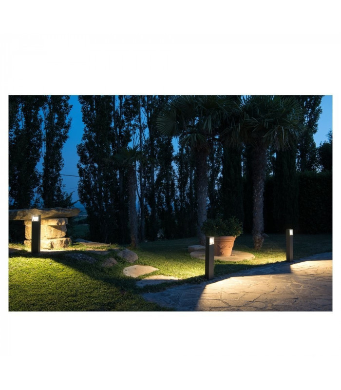Outdoor Floor Stand, Square, Anthracite, 6W Led, 3000K, Ip44