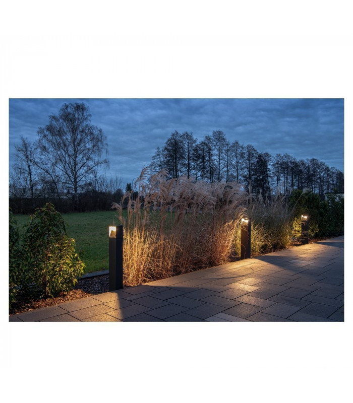 Outdoor Floor Stand, Square, Anthracite, 6W Led, 3000K, Ip44