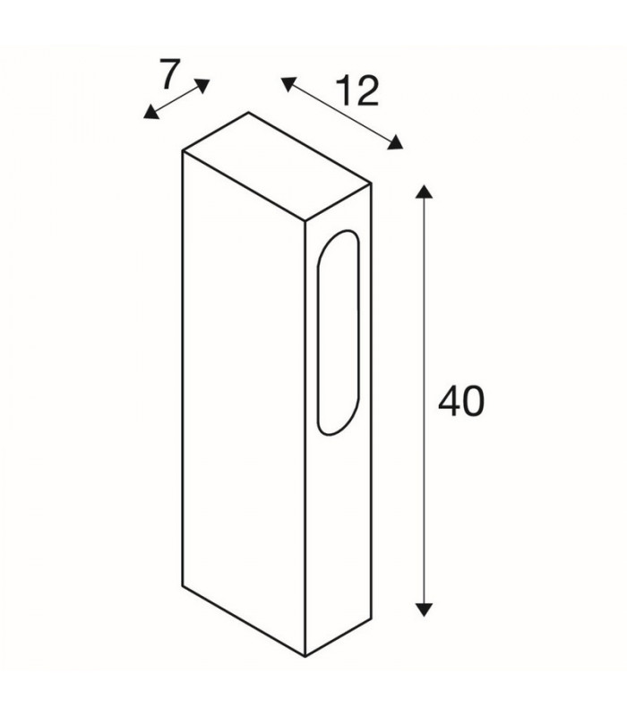 Square Shape, Anthracite, 4.5W Led, 3000K, Ip44