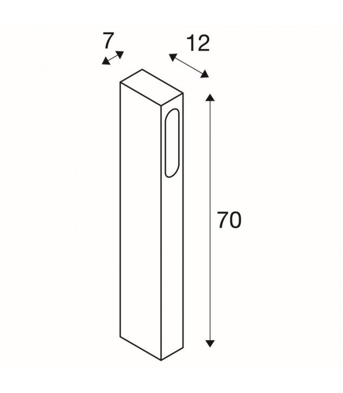 Square Shape, Anthracite, 4.5W Led, 3000K, Ip44