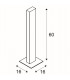 Floor Stand, Single-Headed, Led, 3000K, Anthracite, L, W, H 16.5, 16.5, 66 cm, IP55