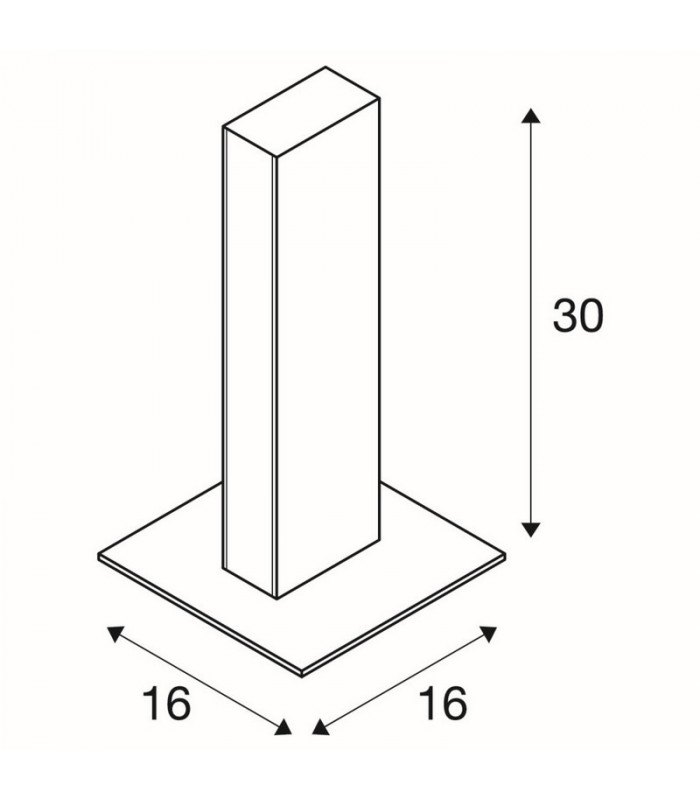 Floor Stand, Double-Headed, Led, 3000K, Anthracite, L, W, H 16.5, 16.5, 36 cm, IP55