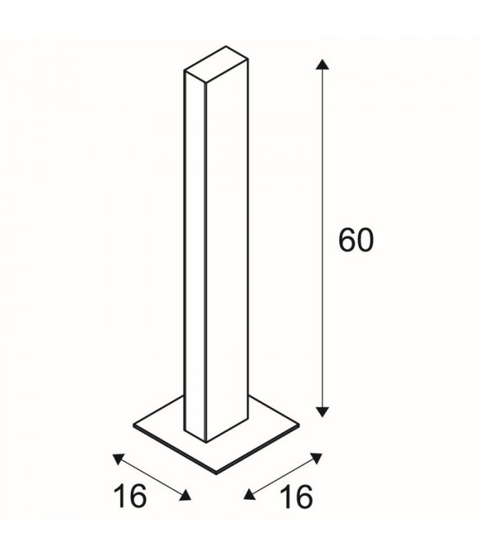 Floor Stand, Double-Headed, Led, 3000K, Anthracite, L, W, H 16.5, 16.5, 66 cm, IP55