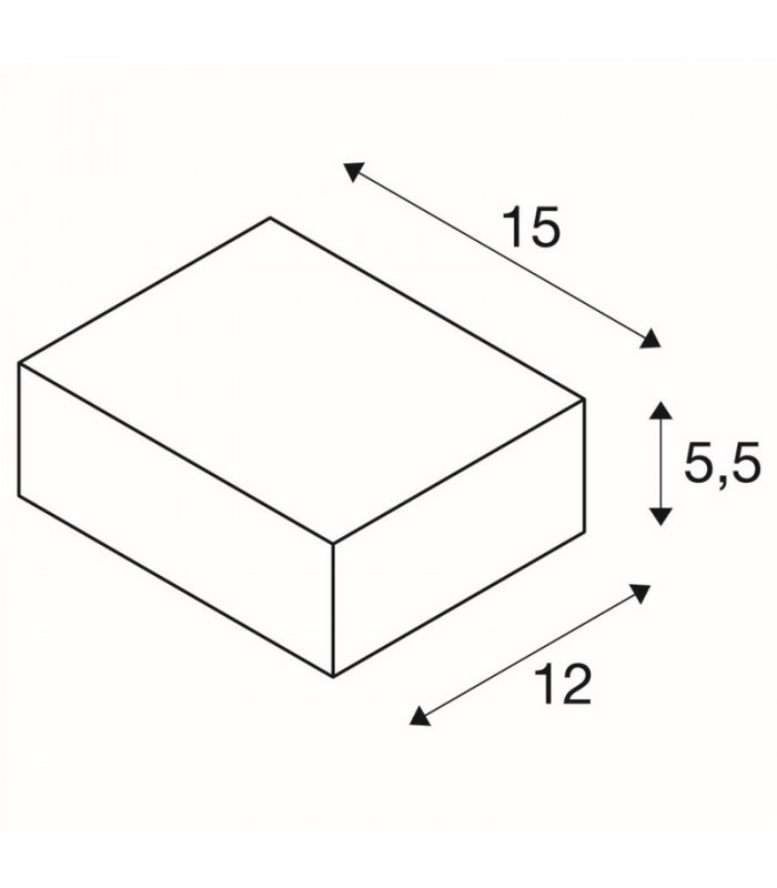 1 Light Square, Anthracite, Gx53, Ip44