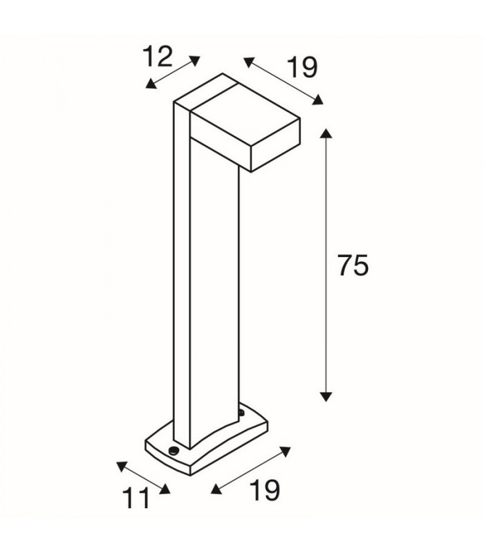1 Light Square, Silver-Grey, Gx53, Ip44