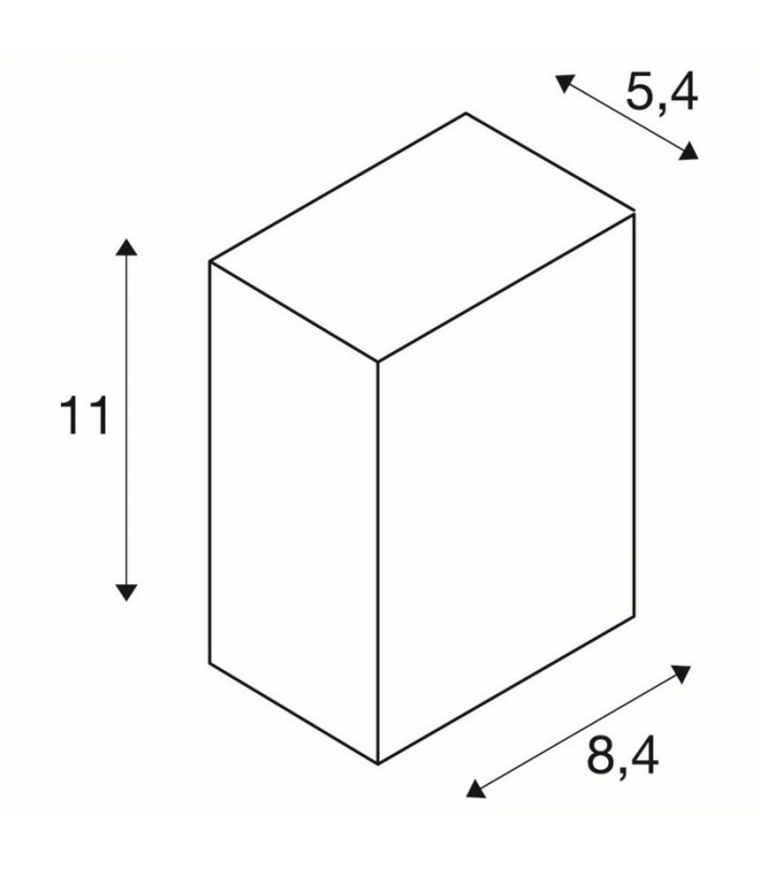 Square, White, 3.2W Cob Led, 3000K, Ip44