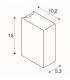 Square, Anthracite, 3.2W Cob Led, 3000K, Ip44, Up, Down