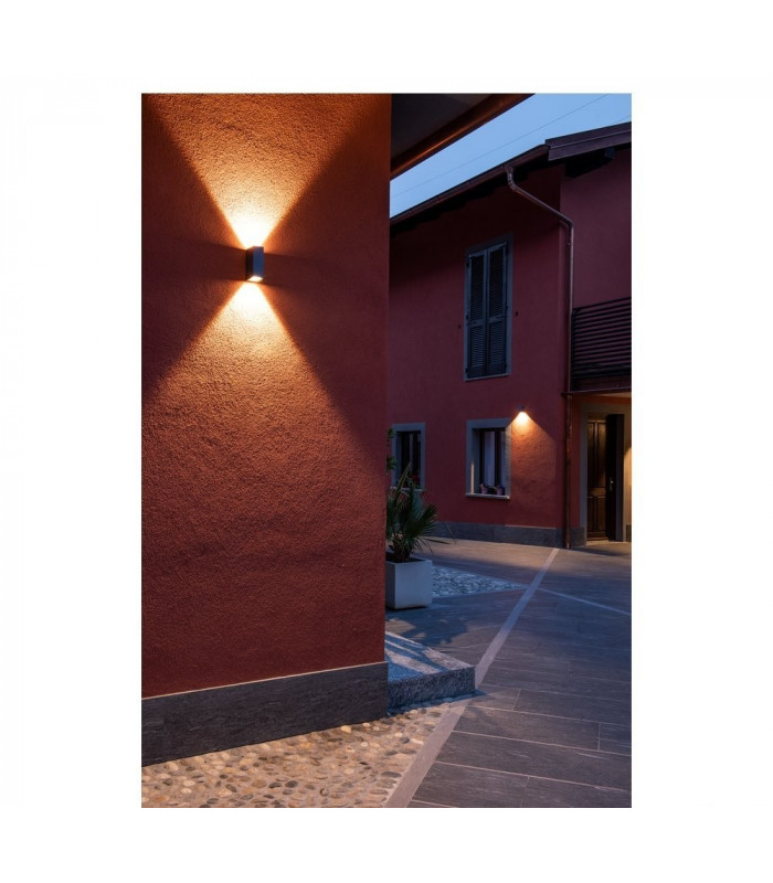 Square, Anthracite, 3.2W Cob Led, 3000K, Ip44, Up, Down