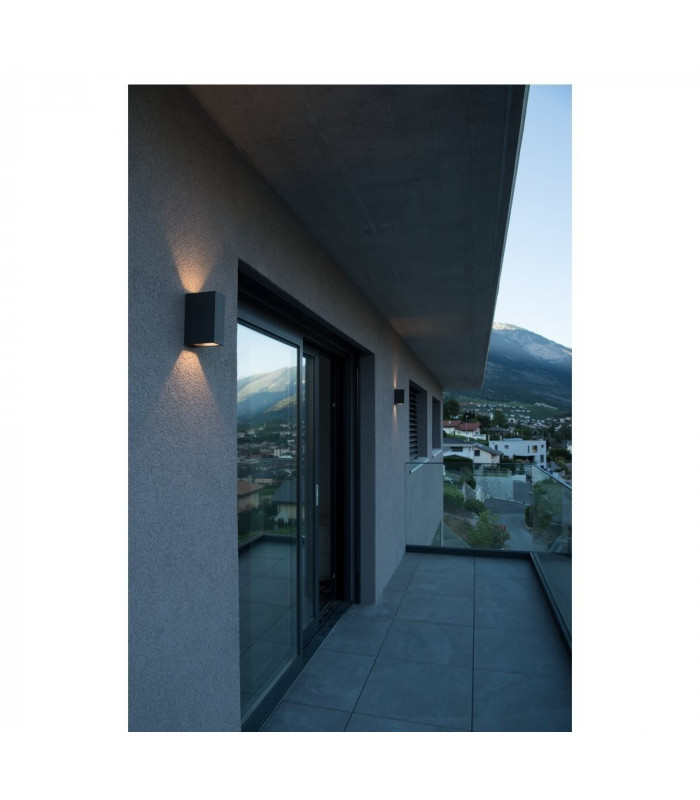 Square, Anthracite, 3.2W Cob Led, 3000K, Ip44, Up, Down